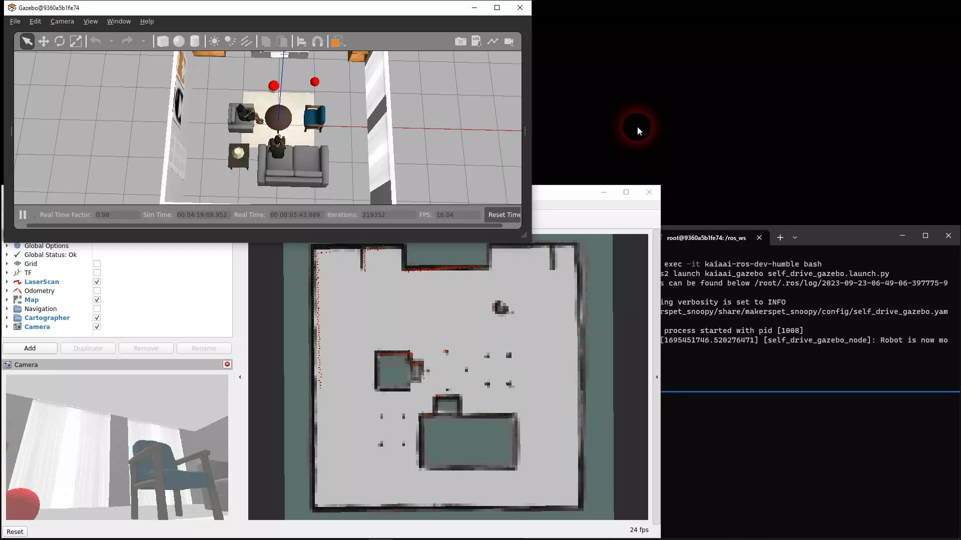 Tutorial: Map, navigate a 3D simulated room in ROS2 Gazebo